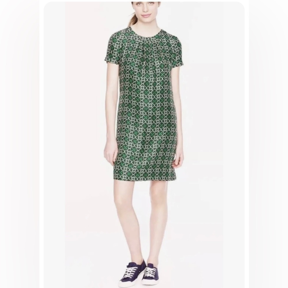 J. Crew 100% Silk Lattice Work Dress Size 2 - Picture 2 of 8